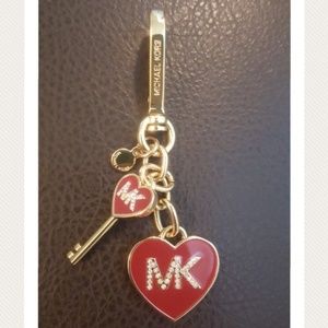 Michael Kors  hearts keychain/purse charm fob